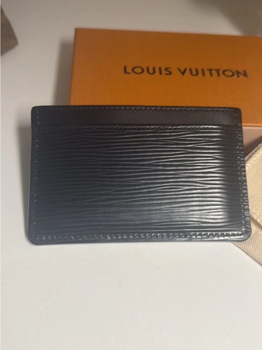 Louis Vuitton Black Epi Leather Card Holder